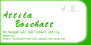 attila boschatt business card